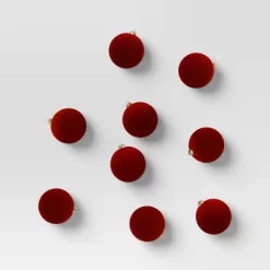 9ct 80mm Christmas Flocked Ball Ornament Set - Wondershop™ -Christmas Decorations Shop GUEST 03a38f0b 9747 4195 9b6a b8bb87f382a7