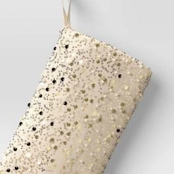 21" Christmas Sequins And Beads Stocking Champaign Gold - Wondershop™ -Christmas Decorations Shop GUEST 05a55c02 0e85 4f8e aae6 917b63dd8820