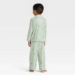 Toddler Gingerbread Striped Long Sleeve Shirt And Pants Holiday Matching Family Pajama Set - Wondershop™ Cream