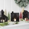 3pc Lit Metal House Decorative Christmas Figurine Set - Wondershop™ Black: Tabletop Indoor Decor, Battery-Powered -Christmas Decorations Shop GUEST 0a6099ac d230 4f5d 804a 1d06978f18be
