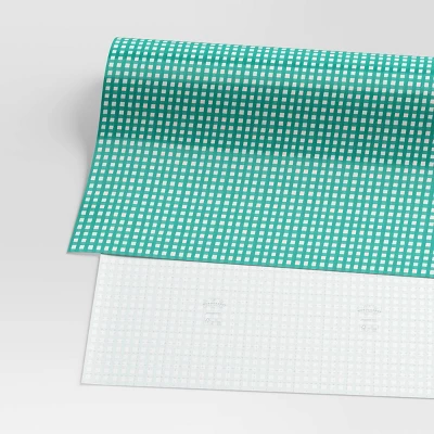 30” 90 Sq Ft Christmas Roll Wrap Green/White Gingham Check - Wondershop™ 4 30” 90 Sq Ft Christmas Roll Wrap Green/White Gingham Check - Wondershop™ - Image 2