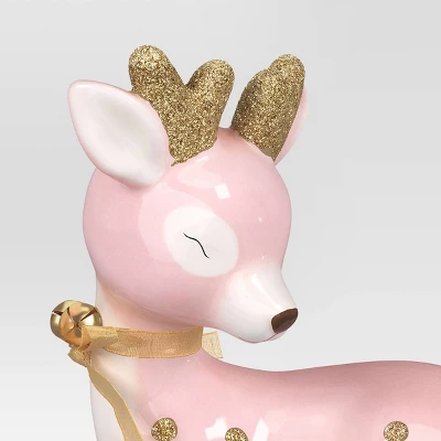 Christmas Ceramic Sitting Deer Décor Pink - Wondershop™ 5 Christmas Ceramic Sitting Deer Décor Pink - Wondershop™ - Image 3