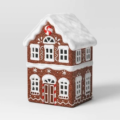 Christmas Ceramic Gingerbread House Decor Tall House - Wondershop™ 4 Christmas Ceramic Gingerbread House Decor Tall House - Wondershop™ - Image 2
