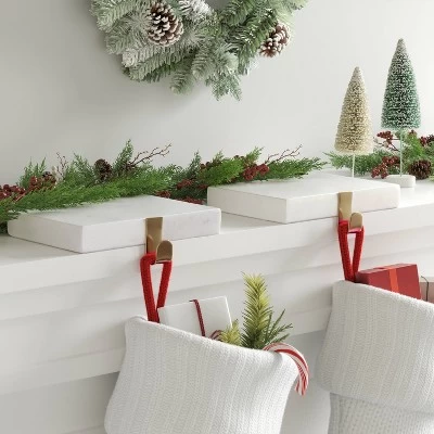 2pk Marble Christmas Stocking Holder White/Gold - Wondershop™ 3 2pk Marble Christmas Stocking Holder White/Gold - Wondershop™