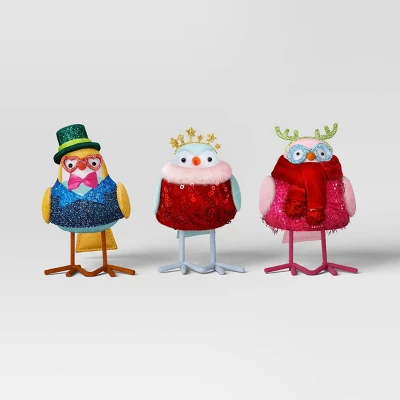 3pk Christmas Featherly Friends Decor - Wondershop™ 7 3pk Christmas Featherly Friends Decor - Wondershop™ - Image 5