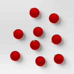 9ct 80mm Christmas Flocked Ball Ornament Set - Wondershop™ -Christmas Decorations Shop GUEST 19ceb34d 1310 457d a3c8 e57ee30c9eca