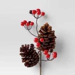 4pc Christmas Pick Set 2 Iced Pinecone 2 Red Berry With Pinecones - Wondershop™ -Christmas Decorations Shop GUEST 1a06ac68 dd01 4157 8dfe 69ce307fe686