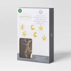 10ct LED Battery Operated Mercury Star And Moon Christmas Indoor/Outdoor Novelty String Lights Warm White With Silver Wire - Wondershop™ -Christmas Decorations Shop GUEST 1d04b2e6 cbf7 40a2 a15e 524c43829ce2