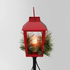 3pc Incandescent Red Metal Lantern With Greenery Christmas Novelty Path Light Clear - Wondershop™: UL Listed, Festive Outdoor Decor -Christmas Decorations Shop GUEST 1eeda0b6 e533 4d14 a391 2b4ac44f3d5e