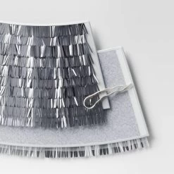 Christmas Mirrored Metallic Fringe Fabric Tree Collar Silver - Wondershop™ -Christmas Decorations Shop GUEST 221e6e7c 47e7 45ac 9f0c bc10b80fca3f