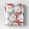 30” 25 Sq Ft Christmas Roll Wrap Light Skin Tone Santa On Silver - Wondershop™