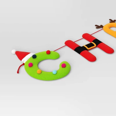 6' Colorful Fabric 'Christmas' Decorative Wall Garland - Wondershop™ 4 6' Colorful Fabric 'Christmas' Decorative Wall Garland - Wondershop™ - Image 2