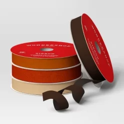 4pk Christmas Velvet Ribbon Gift Packaging Accessories Brown/Beige/Rust/Orange - Wondershop™ 5 4pk Christmas Velvet Ribbon Gift Packaging Accessories Brown/Beige/Rust/Orange - Wondershop™ -Christmas Decorations Shop GUEST 26849b82 81c5 42e1 b9a0 076b83e9f10f