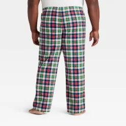 Men's Plaid Microfleece Holiday Matching Family Pajama Pants - Wondershop™