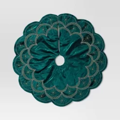 48" Christmas Dia Art Deco Embellished Soft Velvet Tree Skirt Green - Wondershop™ -Christmas Decorations Shop GUEST 29605436 719e 4524 8537 e5520d02b7ea
