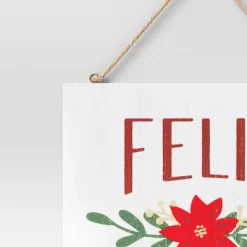 Reversible 'Felices Fiestas' To 'Feliz Navidad' Wood Christmas Wall Décor Dark Red/White - Wondershop™ -Christmas Decorations Shop GUEST 2baec5c8 bbca 433d a3d5 c2aad47976f8