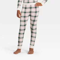 Kids' Plaid Ribbed Long Sleeve Shirt And Pants Holiday Matching Family Pajama Set - Wondershop™ Cream -Christmas Decorations Shop GUEST 2e106868 ab02 4145 a7ec fcbf94754562