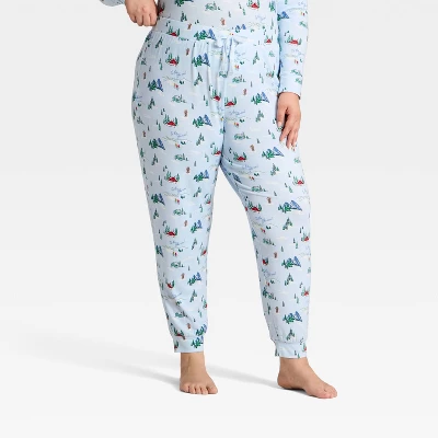 Women's "Tis The Ski-son!" Cozy Knit Holiday Matching Family Pajama Pants - Wondershop™ Blue 7 Women's "Tis The Ski-son!" Cozy Knit Holiday Matching Family Pajama Pants - Wondershop™ Blue - Image 5