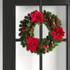 24" Decorated Pine And Poinsettia Flower Artificial Christmas Wreath - Wondershop™ -Christmas Decorations Shop GUEST 36eb7879 0e7d 46cc 9918 b9f3eac723b9