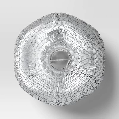 11"x13" Christmas 3D Disco Ball Shape Pillow With Silver Sequins - Wondershop™ 4 11"x13" Christmas 3D Disco Ball Shape Pillow With Silver Sequins - Wondershop™ - Image 2