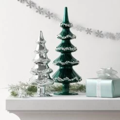 9.13' Christmas Glass Tree Silver - Wondershop™