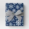 30” 25 Sq Ft Christmas Roll Wrap White Snowflakes On Blue - Wondershop™