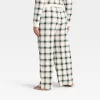 Women's Plaid Ribbed Holiday Matching Family Pajama Pants - Wondershop™ Cream -Christmas Decorations Shop GUEST 4126480f 6b64 4594 9f19 dd3b125698c1