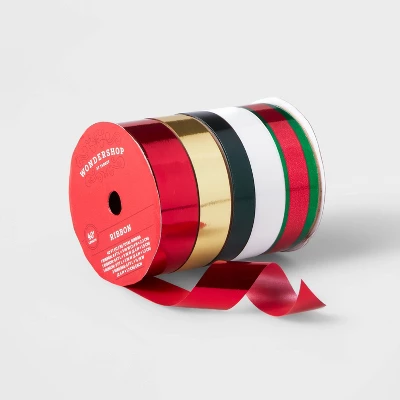 5 End Flat Christmas Ribbon 40' - Wondershop™ 5 5 End Flat Christmas Ribbon 40' - Wondershop™ - Image 3