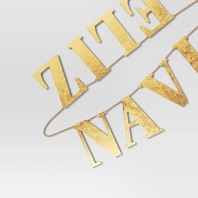 6' Wood 'Feliz Navidad' Christmas Word Garland Gold - Wondershop™: Horizontal Ready-to-Hang Decor 4 6' Wood 'Feliz Navidad' Christmas Word Garland Gold - Wondershop™: Horizontal Ready-to-Hang Decor - Image 2