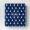 40" 220 Sq Ft Christmas Roll Wrap Snowmen On Navy Blue - Wondershop™