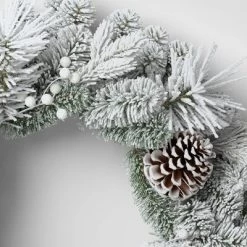 28" Flocked Mixed Greenery With Berries And Pinecones Artificial Christmas Wreath - Wondershop™ -Christmas Decorations Shop GUEST 5962b487 937b 4fdb a323 292658ae0746