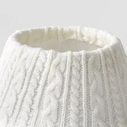 7" Cable Knit Mini Christmas Tree Collar White - Wondershop™: Solid Pattern, Plastic & Fabric -Christmas Decorations Shop GUEST 5ac8bd33 9dea 45a0 a42a e110c63c87bd