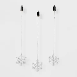 3pk Battery Operated LED Hanging Metal Snowflake Christmas Lights - Wondershop™: Indoor/Outdoor Use With Timer -Christmas Decorations Shop GUEST 5b52d8b2 04a3 42b1 b48e 745b135e8b89