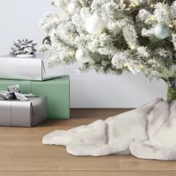 48" Christmas Dia Faux Fur Snowflake Shaped Tree Skirt - Wondershop™