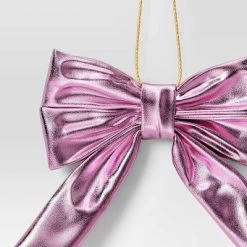 6.75" Christmas Metallic Bow Ornament Light Pink - Wondershop™ -Christmas Decorations Shop GUEST 653603f9 251e 49f6 8ebc daa17b9081d3