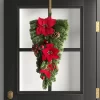 28" Decorated Pine And Poinsettia Flowers Hanging Christmas Artificial Swag - Wondershop™ -Christmas Decorations Shop GUEST 66840cc7 bd2b 4452 a48e a5fc452a8058