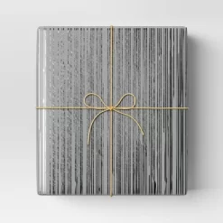 30” 25 Sq Ft Christmas Roll Wrap Dripping Silver On Grey - Wondershop™