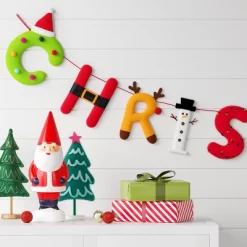 6' Colorful Fabric 'Christmas' Decorative Wall Garland - Wondershop™