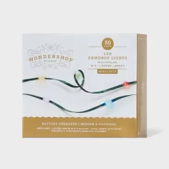 50ct LED Heavy Duty Dewdrop Christmas Indoor Fairy String Lights With Green Wire - Wondershop™ -Christmas Decorations Shop GUEST 6997bc27 7da0 4b12 aa1c d0b9ca0ade68