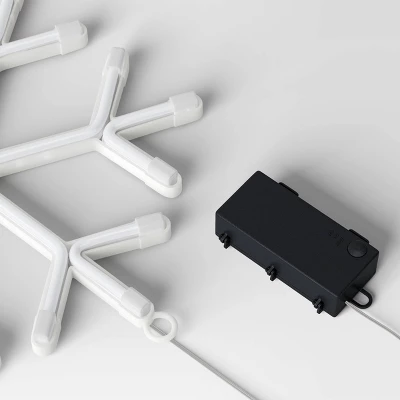 LED Battery Operated Christmas Neon Snowflake Hangable Sign Blue - Wondershop™ 5 LED Battery Operated Christmas Neon Snowflake Hangable Sign Blue - Wondershop™ - Image 3