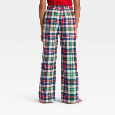 Kids' Plaid Microfleece Holiday Matching Family Pajama Pants - Wondershop™ Cream 4 Kids' Plaid Microfleece Holiday Matching Family Pajama Pants - Wondershop™ Cream - Image 2