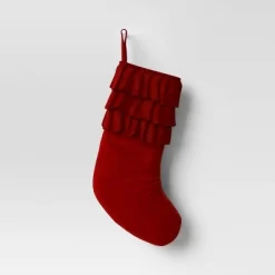 20" Velvet Stocking With Ruffles - Wondershop™ -Christmas Decorations Shop GUEST 6db9a51e 0893 485f 8b67 471e16f405b7