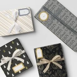 50ct Christmas Peel And Stick Gift Tags Metallic Gold/Silver - Wondershop™