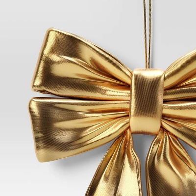 Christmas Small Metallic Bow Gold - Wondershop™ 4 Christmas Small Metallic Bow Gold - Wondershop™ - Image 2