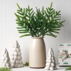 4pc Christmas Pick Set 2 Cedar Picks 2 Norfolk Pine - Wondershop™