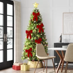 Velvet Christmas Decorative Bow Red - Wondershop™