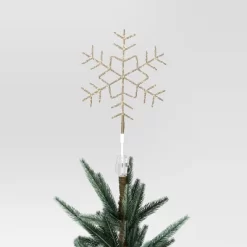15.5" Pre-lit LED Metal Snowflake Christmas Tree Topper Champagne Gold With Warm White Lights - Wondershop™: Indoor Decor: Indoor Decor -Christmas Decorations Shop GUEST 81003610 34d4 4864 a045 dc905c2c95f9