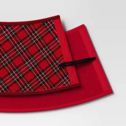 25'' Christmas Roll Up Plaid Tree Collar Red/Green - Wondershop™ -Christmas Decorations Shop GUEST 8319b39c 89c5 4886 9246 4656ad4a787a