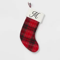 20" Plaid Monogram Christmas Holiday Stocking With Faux Fur Cuff Red/Green/White - Wondershop™ 36 20" Plaid Monogram Christmas Holiday Stocking With Faux Fur Cuff Red/Green/White - Wondershop™ -Christmas Decorations Shop GUEST 844bad67 c36d 4655 9368 1c96a6d10ae9