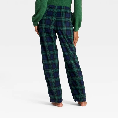 Women's Plaid Microfleece Holiday Matching Family Pajama Pants - Wondershop™ Navy Blue 3 Women's Plaid Microfleece Holiday Matching Family Pajama Pants - Wondershop™ Navy Blue